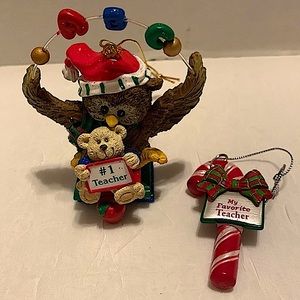 Teacher Christmas ornaments. Set of two